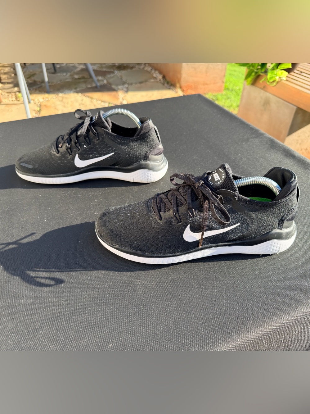 Nike Free RN 2018 942836-001 Black/White Men's Low Top Lace-Up Sneakers